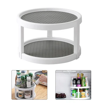 2 Tier Spices Fruit Tray Rotatable Desktop Storage Shelf Turning Table Home Kitchen Storage Rack Stand Basket
2 Tier Spices Fruit Tray Rotatable Desktop Storage Shelf Turning Table Home Kitchen Storage Rack Stand Basket