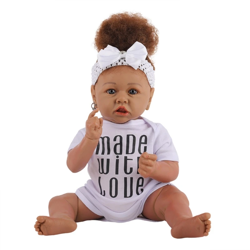23inch African Doll Rebirth Doll Washable Simulation Baby Silicone with Realistic Black Hair, Newborn Toddler Gift
23inch African Doll Rebirth Doll Washable Simulation Baby Silicone with Realistic Black Hair, Newborn Toddler Gift