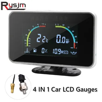High Quality 4IN 1 Digtal LCD Car Gauges Water temperature+Voltmeter+Oil Pressure+Fuel Gauge fit for 9-36V Car Motorcycle 
High Quality 4IN 1 Digtal LCD Car Gauges Water temperature+Voltmeter+Oil Pressure+Fuel Gauge fit for 9-36V Car Motorcycle