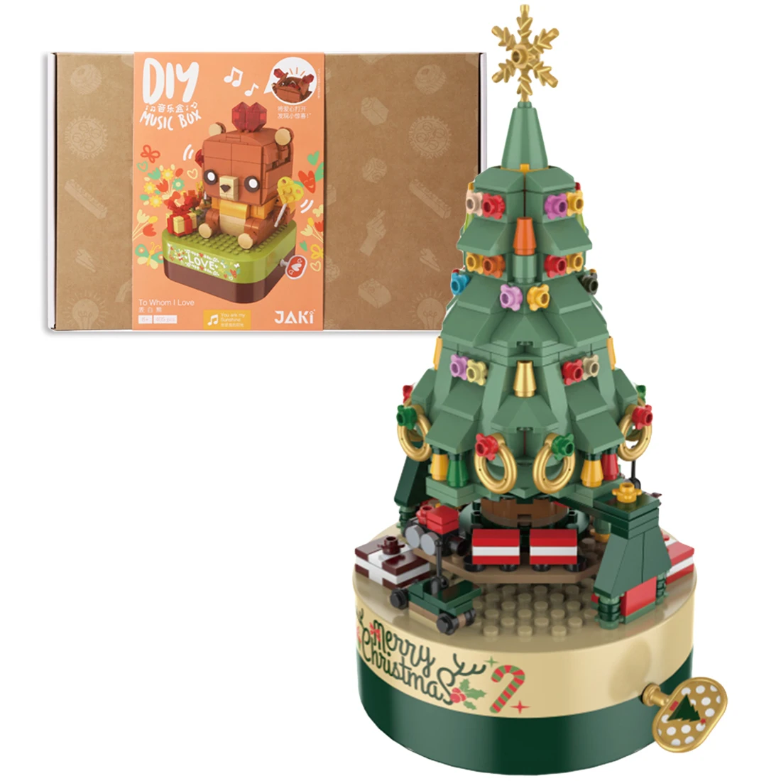 360Pcs Christmas Tree Rotatable Music Box Building Blocks Model Small Particle Assemble Bricks Toy Gift
360Pcs Christmas Tree Rotatable Music Box Building Blocks Model Small Particle Assemble Bricks Toy Gift