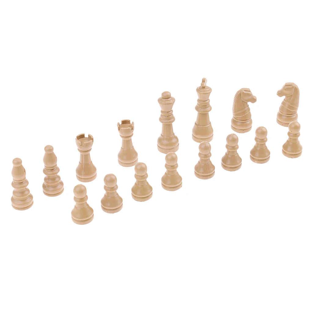Plastic Chess Pieces, Replacement Chessmen Figure Figurine Pawns for Strategy Board Games, 32pcs Complete Set Plastic Chess Pieces, Replacement Chessmen Figure Figurine Pawns for Strategy Board Games, 32pcs Complete Set