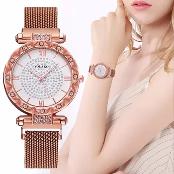 2021 Watch for Women Fashion Magnet Buckle Diamond Quartz Watch Ladies Casual Stainless Steel Mesh Belt Watch Zegarek Damski
2021 Watch for Women Fashion Magnet Buckle Diamond Quartz Watch Ladies Casual Stainless Steel Mesh Belt Watch Zegarek Damski