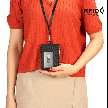 Carbon Fiber Halter Work Card Certificate Set Female Leather Multifunctional Card Cover Card Package Male Rfid Bus Meal Card Set
Carbon Fiber Halter Work Card Certificate Set Female Leather Multifunctional Card Cover Card Package Male Rfid Bus Meal Card Set