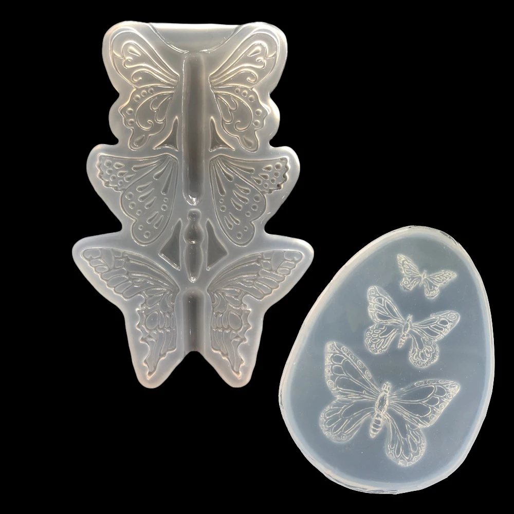 

UV epoxy Resin Liquid Animal Butterfly Silicone molds For DIY Intersperse Decorate Jewelry pendant Making Molds craft art