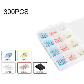 300Pcs Heat Shrink Butt Crimp Terminals Waterproof Solder Seal Electrical Butt Connectors Wire Cable Splice Terminal Kit
300Pcs Heat Shrink Butt Crimp Terminals Waterproof Solder Seal Electrical Butt Connectors Wire Cable Splice Terminal Kit