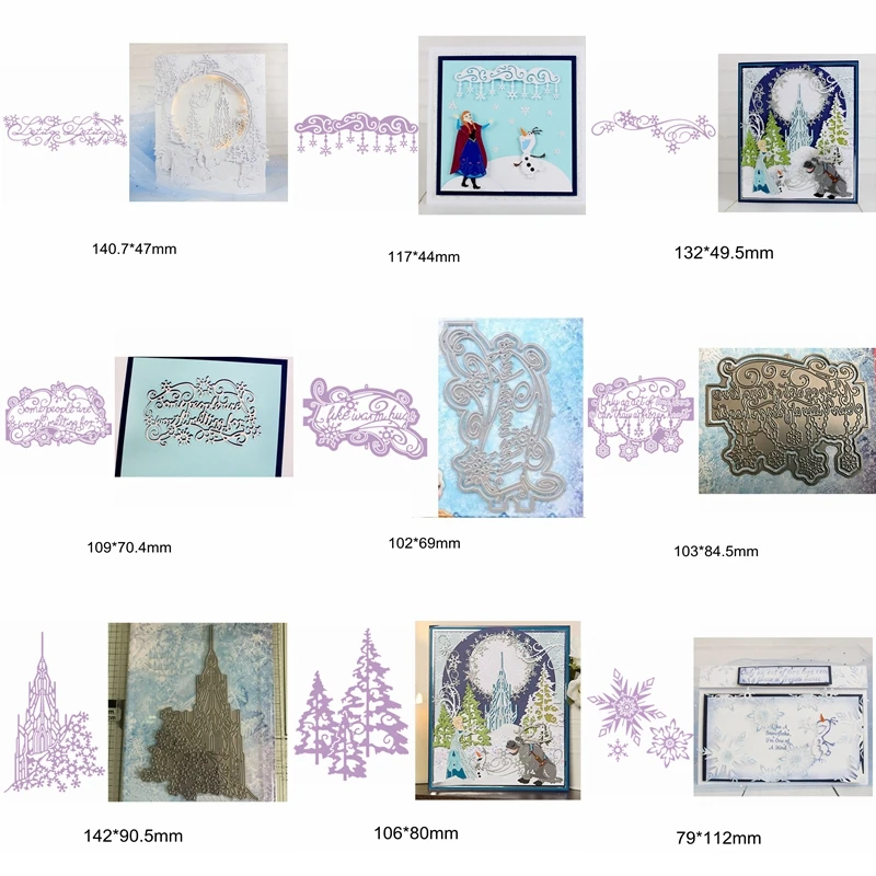Cartoon Let It Go Movie Scenes Magic Ice Snowflake Tree Castle Sentence Flower Metal Cutting Dies Hot Scrapbook Decorate Cards
Cartoon Let It Go Movie Scenes Magic Ice Snowflake Tree Castle Sentence Flower Metal Cutting Dies Hot Scrapbook Decorate Cards