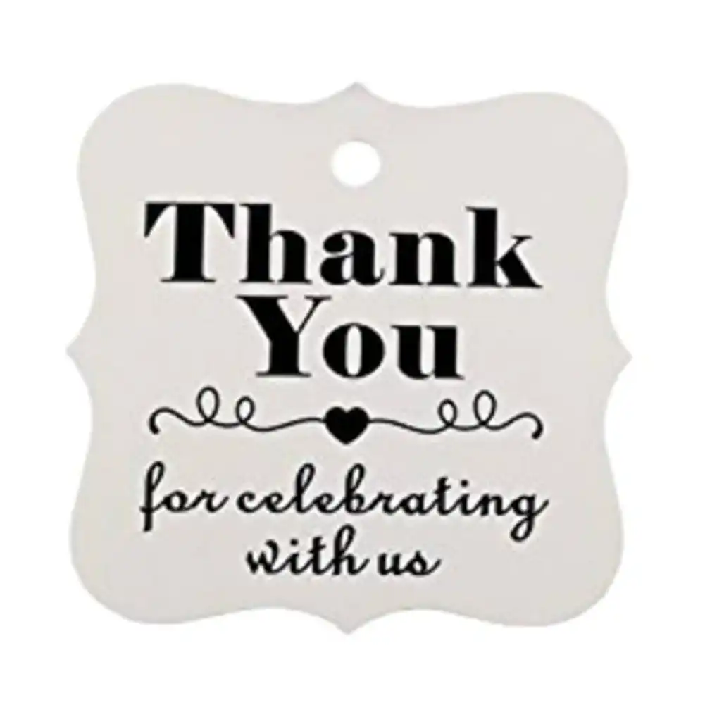 100pcs brown paper hanging wrap baby shower birthday gift tag