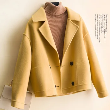 Short 100% Wool Coat Female Korean Double-sided Wool Jacket Loose Overcoat Spring Autumn Womens Coats and Jackets 9217 KJ4043
Short 100% Wool Coat Female Korean Double-sided Wool Jacket Loose Overcoat Spring Autumn Womens Coats and Jackets 9217 KJ4043