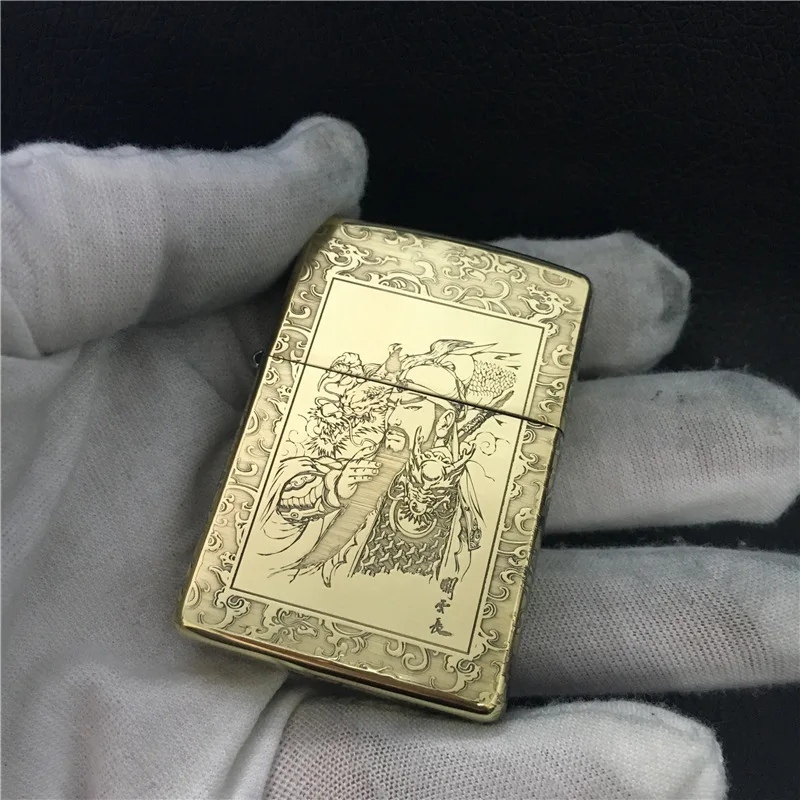 Free shipping windproof lighters pure copper carved xiangyun duke guan routine
Free shipping windproof lighters pure copper carved xiangyun duke guan routine