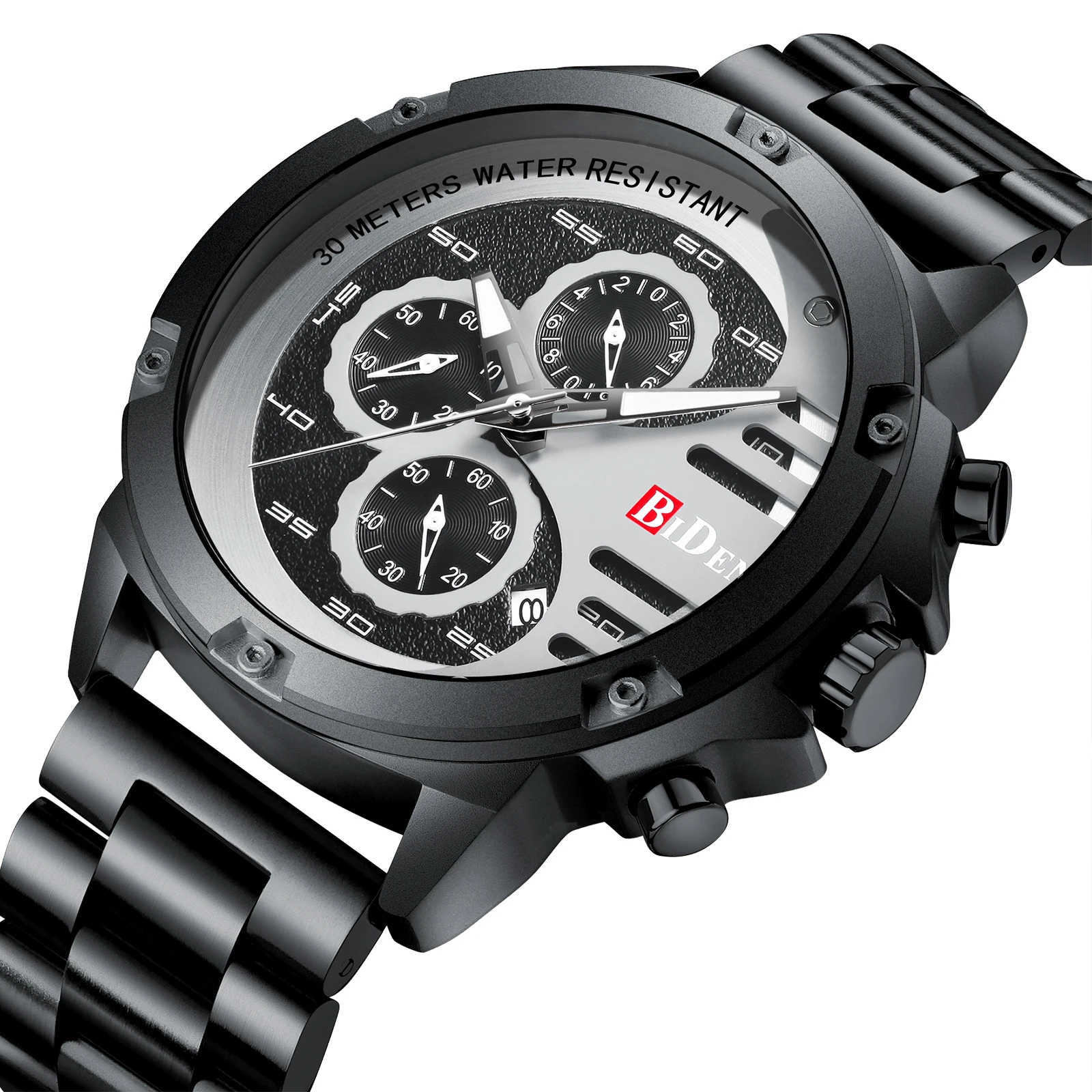 BIDEN Business Men's Watch 2019 Quartz Wrist Watches Black Stainless Steel Calendar New Arrival Stylish Relogio Masculino Clocks 
BIDEN Business Men's Watch 2019 Quartz Wrist Watches Black Stainless Steel Calendar New Arrival Stylish Relogio Masculino Clocks