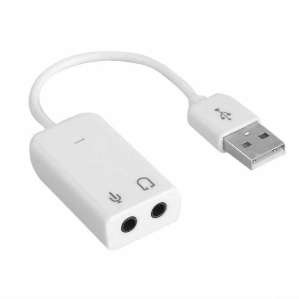 USB Sound Card Virtual 7.1 3D External USB Audio Adapter USB to Jack 3.5mm Earphone Micphone Sound Card for Laptop Notebook PC D
USB Sound Card Virtual 7.1 3D External USB Audio Adapter USB to Jack 3.5mm Earphone Micphone Sound Card for Laptop Notebook PC D