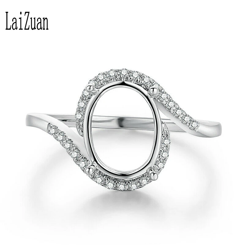 LaiZuan Oval 9x7mm -10x8mm Solid 14K White Gold 0.2CT Natural Diamonds Semi Mount Engagement Ring Setting
LaiZuan Oval 9x7mm -10x8mm Solid 14K White Gold 0.2CT Natural Diamonds Semi Mount Engagement Ring Setting