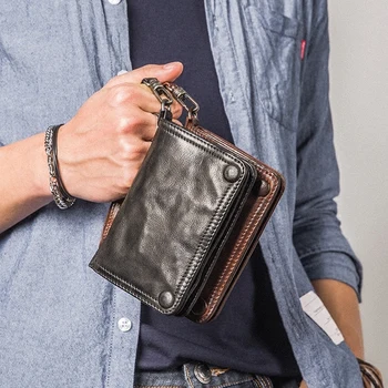 Genuine Leather Mens Wallet Multi-function Wallet Soft Handmade Retro Sheepskin Wallet for Men with Wrist Strap
Genuine Leather Mens Wallet Multi-function Wallet Soft Handmade Retro Sheepskin Wallet for Men with Wrist Strap