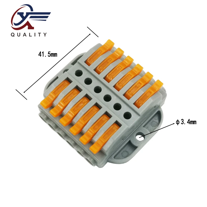 30/50/100PCS Wire Connector 6 pin New Universal Docking Fast Wiring Conductors push-in Terminal Block Electrical Equipment
30/50/100PCS Wire Connector 6 pin New Universal Docking Fast Wiring Conductors push-in Terminal Block Electrical Equipment
