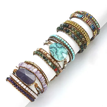 New arrival 4 Styles Natural Stone Charm Bracelet Handmade Mixed Bead Multi-layer Wrap Bracelets for Women Crystal Jewelry Gifts
New arrival 4 Styles Natural Stone Charm Bracelet Handmade Mixed Bead Multi-layer Wrap Bracelets for Women Crystal Jewelry Gifts