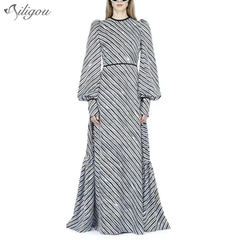 Ailigou Ruched Striped Elegant Dress For Women O Neck Lantern Sleeve High Waist Patchwork Casual Dresses Female 2020 New
Ailigou Ruched Striped Elegant Dress For Women O Neck Lantern Sleeve High Waist Patchwork Casual Dresses Female 2020 New