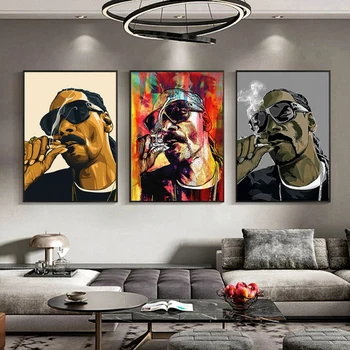 Snoop Dogg Smoking Posters and Prints Hip Hop Rapper Portrait Canvas Painting on The Wall Art Pictures for Living Room Decor
Snoop Dogg Smoking Posters and Prints Hip Hop Rapper Portrait Canvas Painting on The Wall Art Pictures for Living Room Decor