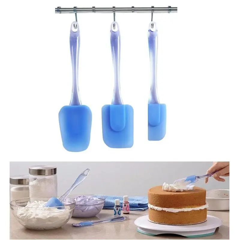 Silicone Spatula Easy Flexible Heat Resistant Small Chef Plastic Silicone Rubber Scraper Spatula3-Piece Set(Transparent Blue)
Silicone Spatula Easy Flexible Heat Resistant Small Chef Plastic Silicone Rubber Scraper Spatula3-Piece Set(Transparent Blue)