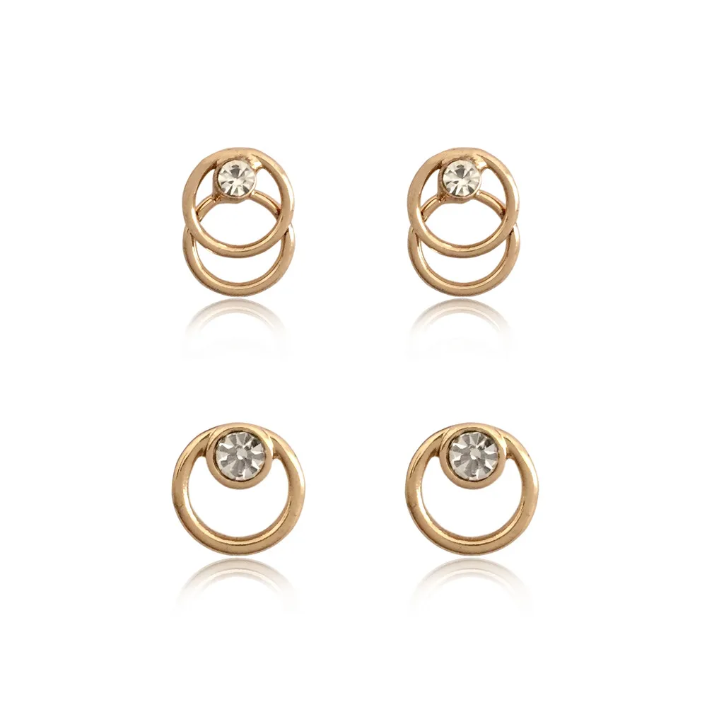 2019 New Arrival Cute Tiny Stud Earrings Set Gold Color 1 or 2 Circle with 1 Clear Stone Earrings for Women Office Casual Wear
2019 New Arrival Cute Tiny Stud Earrings Set Gold Color 1 or 2 Circle with 1 Clear Stone Earrings for Women Office Casual Wear