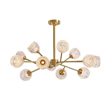 Golden Luxury H65 Copper Chandelier Light Postmodern Warm Romantic Crystal Molecular Lamp For Hotel Villa Home Decor G9 LED Lamp
Golden Luxury H65 Copper Chandelier Light Postmodern Warm Romantic Crystal Molecular Lamp For Hotel Villa Home Decor G9 LED Lamp