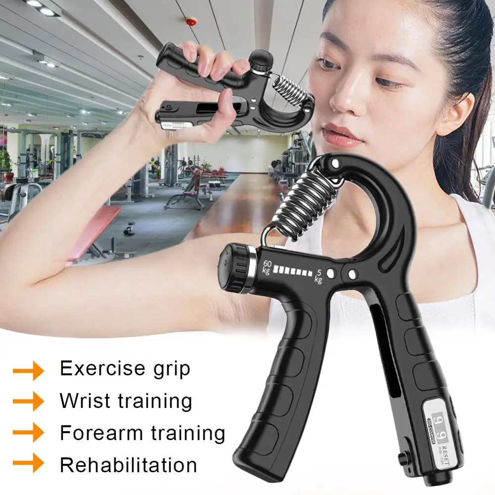 5-60KG R-Shaped Adjustable Heavy Hand Gripper Strengths Countable Hand Grip Strengthener Spring Finger Pinch Carpal Expander
5-60KG R-Shaped Adjustable Heavy Hand Gripper Strengths Countable Hand Grip Strengthener Spring Finger Pinch Carpal Expander