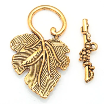 Wholesale Connectors Grapes Clasps Tibetan Silver color Grape Leaf Toggle Clasps Hooks for Jewelry Making 10 Sets
Wholesale Connectors Grapes Clasps Tibetan Silver color Grape Leaf Toggle Clasps Hooks for Jewelry Making 10 Sets