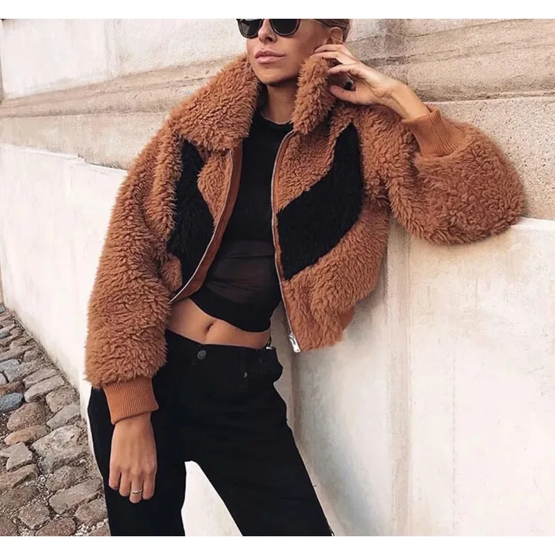 Lambs Wool Coat Women's Autumn And Winter Europe And America INS Blogger-Fold-down Collar Plush Mixed Colors Jacket Thick Coat 9
Lambs Wool Coat Women's Autumn And Winter Europe And America INS Blogger-Fold-down Collar Plush Mixed Colors Jacket Thick Coat 9