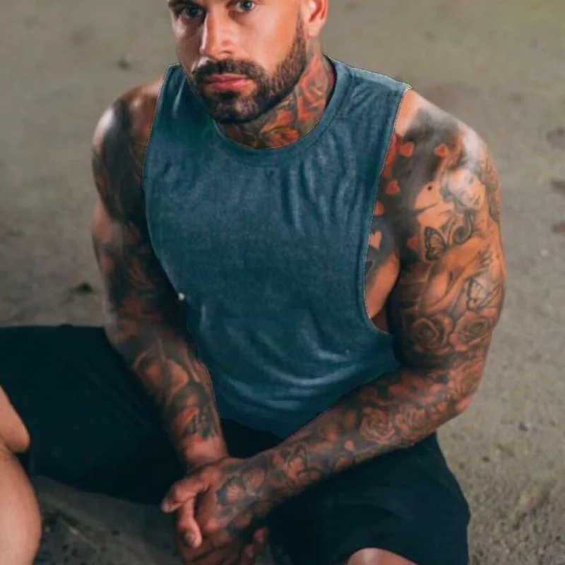 Plain Gym Vest Tank Top Fitness Shirt mens Singlet Bodybuilding Workout cotton Running Sleeveless shirt Muscle Training Clothing
Plain Gym Vest Tank Top Fitness Shirt mens Singlet Bodybuilding Workout cotton Running Sleeveless shirt Muscle Training Clothing