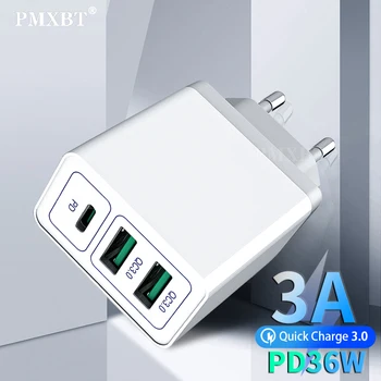 PMXBT Quick Charge QC 4.0 3.0 USB Charger 36W EU US UK Type C PD Fast Chargers For iPhone 11 Sasmung Xiaomi Huawei Mobile Phone
PMXBT Quick Charge QC 4.0 3.0 USB Charger 36W EU US UK Type C PD Fast Chargers For iPhone 11 Sasmung Xiaomi Huawei Mobile Phone