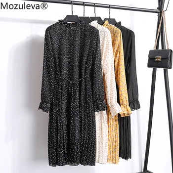 Spring Stand Colalr Polka Dot A-line Women Dress Female Mid-length Pleated Party Dress 2019 Elagant Loose Vestidos femme
Spring Stand Colalr Polka Dot A-line Women Dress Female Mid-length Pleated Party Dress 2019 Elagant Loose Vestidos femme