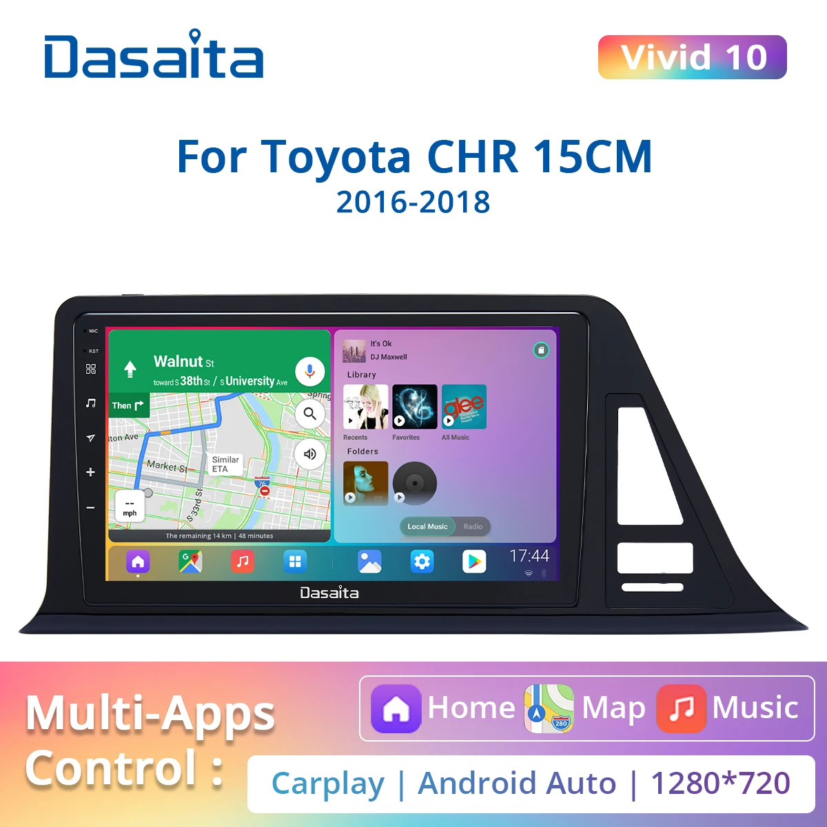 Dasaita для Toyota CHR 15 см Европейская версия (высота см) Android 10 автомобильное радио bluetooth