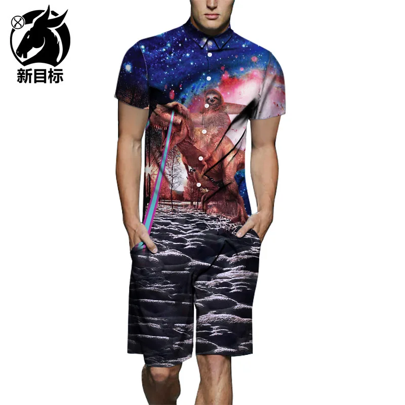 2019 New Style Summer Amazon Onesie Men Digital Dinosaur Animal 3D Printed Short-sleeved Shirt Onesie
2019 New Style Summer Amazon Onesie Men Digital Dinosaur Animal 3D Printed Short-sleeved Shirt Onesie