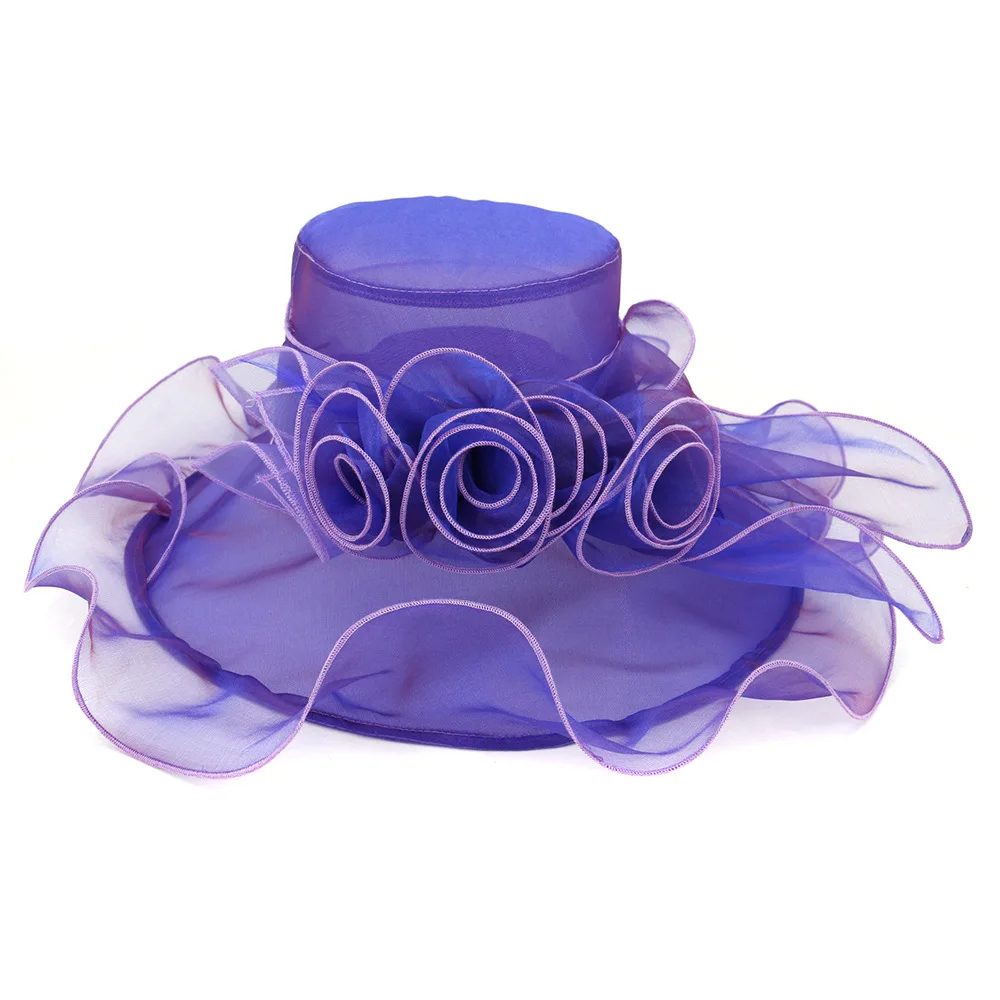 X147 Church Hat Flower Large Brim Fedora Kentucky Derby Hats for Women Wedding Purple Red Party Wide Organza Hats Fisherman Hat
X147 Church Hat Flower Large Brim Fedora Kentucky Derby Hats for Women Wedding Purple Red Party Wide Organza Hats Fisherman Hat
