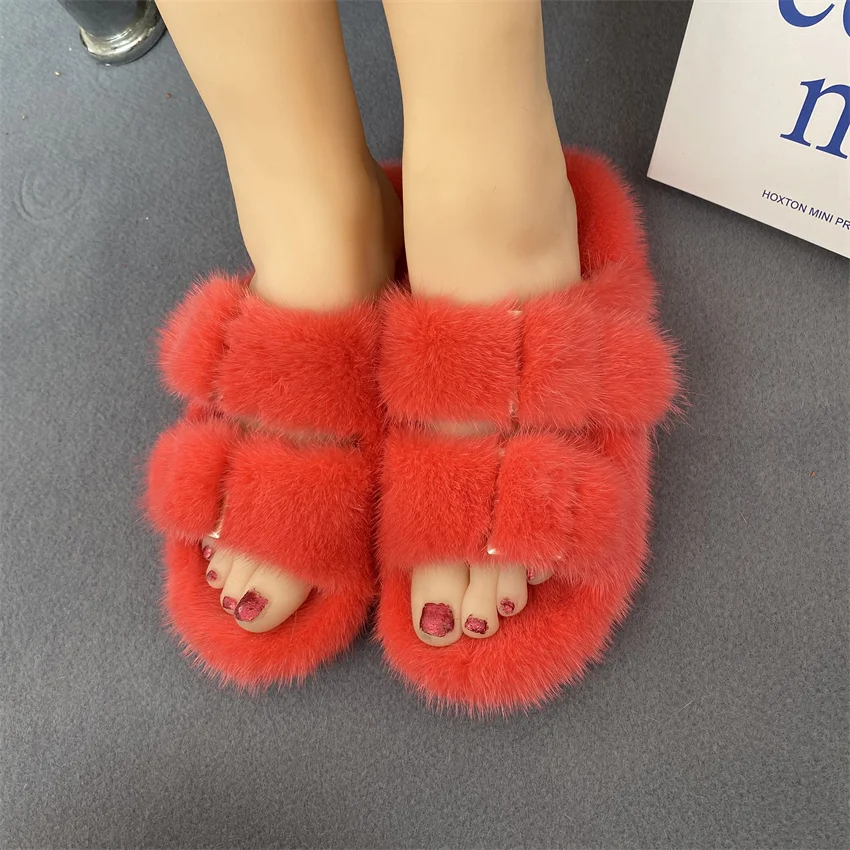 صيف 2025 ريال فرو المنك النعال للنساء النعال المفتوحة تو أحذية الفراء الحقيقي في الهواء الطلق امرأة شقة رقيق أفخم الصنادل النسائية صيف 2025 ريال فرو المنك النعال للنساء النعال المفتوحة تو أحذية الفراء الحقيقي في الهواء الطلق امرأة شقة رقيق أفخم الصنادل النسائية