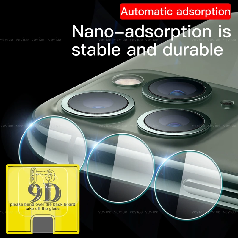 9D Camera Screen Protector Film For iPhone 11 7 8 Rear Camera Lens Tempered Glass For iPhone 8 7 Plus 11 Pro max 2019 HD Film