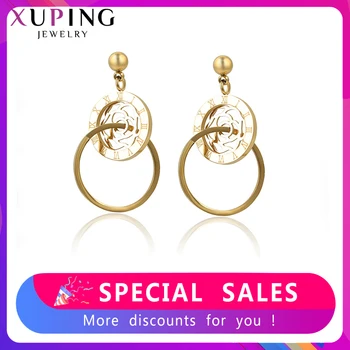 Xuping Fashion Simple Exquisite Earring Light Yellow Gold Color Plated Hoop Earring New Design Jewelry Classic Gift 98914 
Xuping Fashion Simple Exquisite Earring Light Yellow Gold Color Plated Hoop Earring New Design Jewelry Classic Gift 98914
