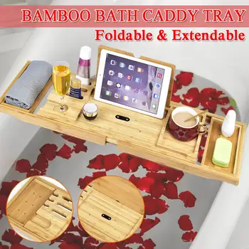 105cm Bathroom Bamboo Bath Bathtub Shelf Bridge Tub Caddy Tray Rack Retractable Wine Glass Book Holder Bathtub Rack Support
105cm Bathroom Bamboo Bath Bathtub Shelf Bridge Tub Caddy Tray Rack Retractable Wine Glass Book Holder Bathtub Rack Support