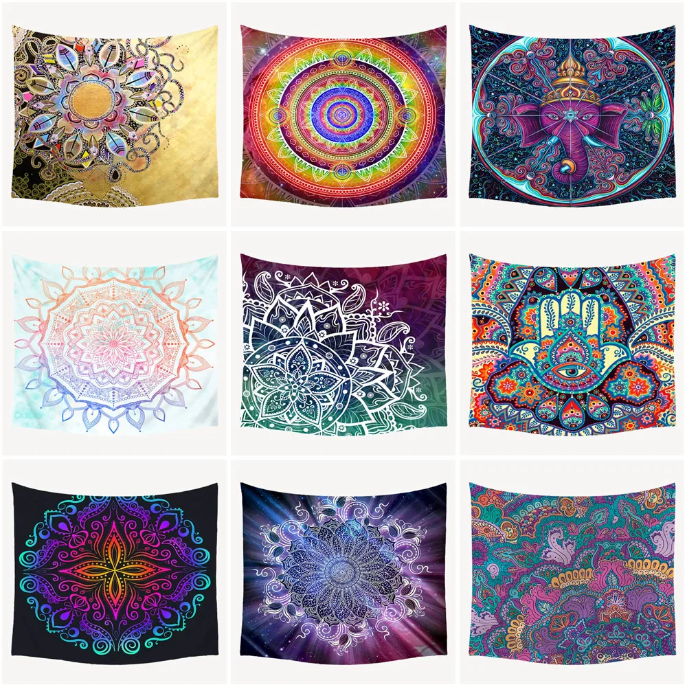 150*200 Indian Mandala wall hanging tablecloth curtain handmade dormitory art deco tapestry M17
150*200 Indian Mandala wall hanging tablecloth curtain handmade dormitory art deco tapestry M17