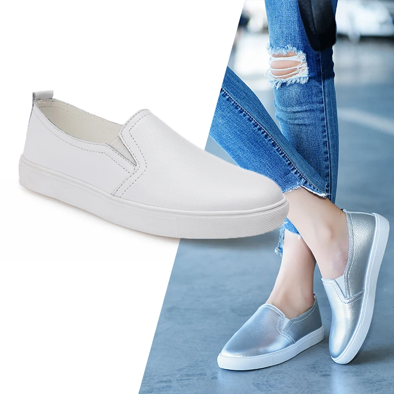 Women casual loafers genuine leather slip-on flat ballet shoes woman comfortable white nurse shoes walking shoes for women 6688
Women casual loafers genuine leather slip-on flat ballet shoes woman comfortable white nurse shoes walking shoes for women 6688
