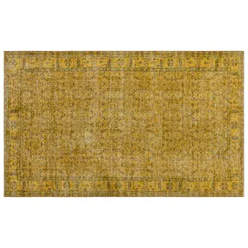 Handmade Yellow Vintage Overdyed Turkish Area Rug 170x278 Cm-5'7''X9'1'' 
Handmade Yellow Vintage Overdyed Turkish Area Rug 170x278 Cm-5'7''X9'1''