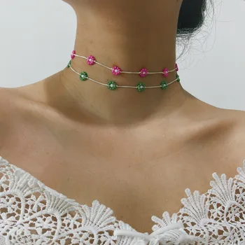 Europe and America Cross Border Ornament Fashion Popular Geometry Color Bead Necklace Simple Handmade Cotton Thread Little Daisy
Europe and America Cross Border Ornament Fashion Popular Geometry Color Bead Necklace Simple Handmade Cotton Thread Little Daisy