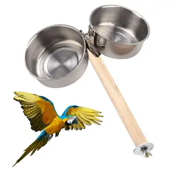 2Pcs Pet Parrot Cage Stand Perch Food Water Feeding Clip Double Bowl Bird Feeder Cage Mounted Durable Water Food Feeding
2Pcs Pet Parrot Cage Stand Perch Food Water Feeding Clip Double Bowl Bird Feeder Cage Mounted Durable Water Food Feeding