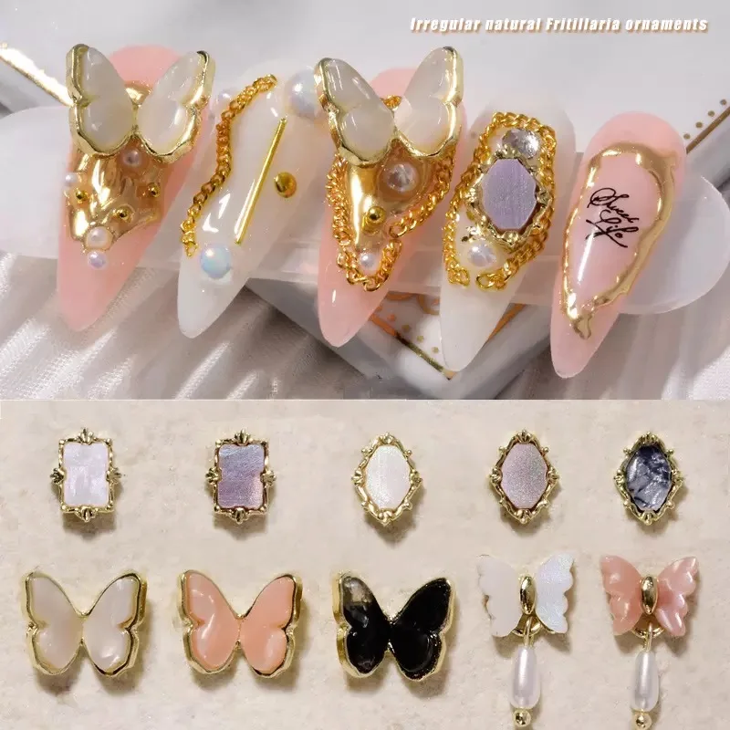 2pcs Alloy Nail Jewelry Pendant Butterfly Diamonds Metal Edge Irregular Gems Shell Stone Nail Art Decorations Manicure Designs
2pcs Alloy Nail Jewelry Pendant Butterfly Diamonds Metal Edge Irregular Gems Shell Stone Nail Art Decorations Manicure Designs