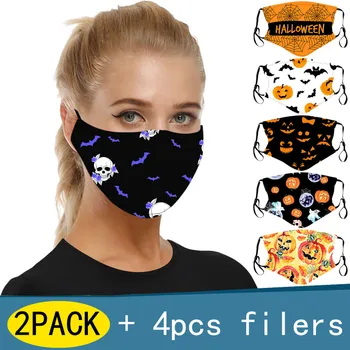 Halloween 2PCS Face Masks+4PCS Filters Pumpkin Printed Adjustable Earloop Mouth Mask Washable Reusable Mascarilla Reutilizable
Halloween 2PCS Face Masks+4PCS Filters Pumpkin Printed Adjustable Earloop Mouth Mask Washable Reusable Mascarilla Reutilizable