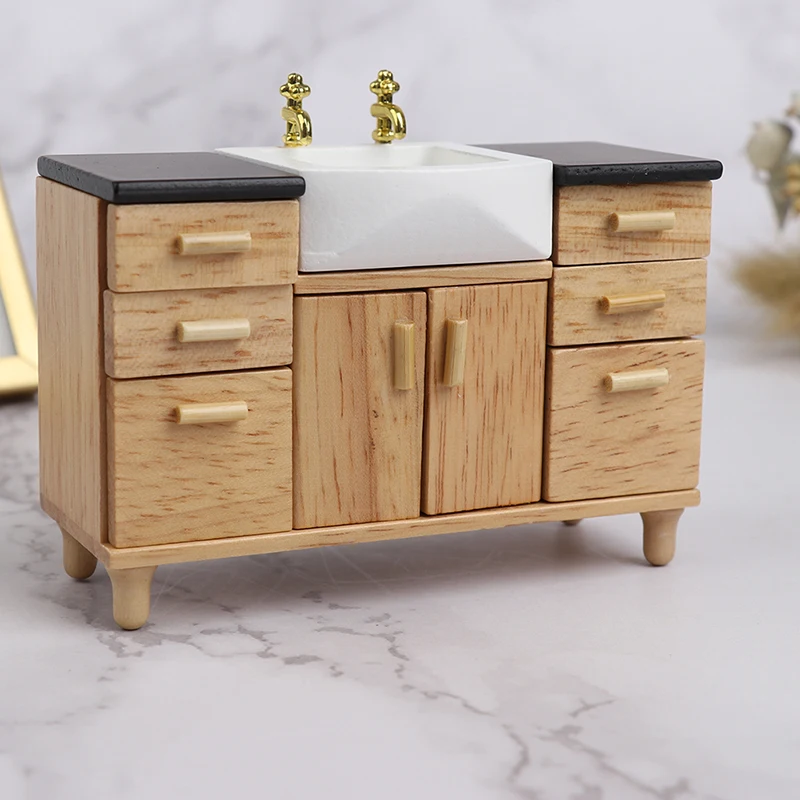 1 Pc 1/12 Dollhouse Miniature Wooden Wash Basin Cabinet Bathroom Furniture ToysDollhouse Bathroom Kitchen Decoration
1 Pc 1/12 Dollhouse Miniature Wooden Wash Basin Cabinet Bathroom Furniture ToysDollhouse Bathroom Kitchen Decoration