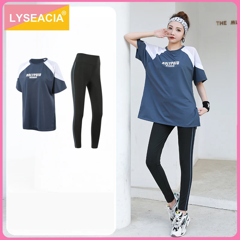 2 Pieces Gym Suit Women Yoga set Short Sleeve Sports Shirts + Elastic Fitness Leggings Female Workout Clothes Summer Sportswear
2 Pieces Gym Suit Women Yoga set Short Sleeve Sports Shirts + Elastic Fitness Leggings Female Workout Clothes Summer Sportswear