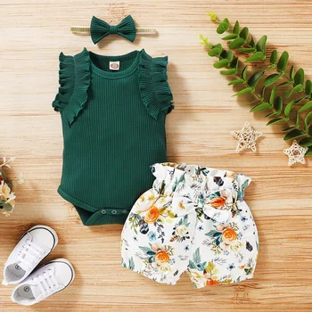 3 Piece Newborn Baby Girl Clothing Set With Headband Floral Printed Infant Girl Outfits Summer Sleeveless Baby Girl Clothes D30
3 Piece Newborn Baby Girl Clothing Set With Headband Floral Printed Infant Girl Outfits Summer Sleeveless Baby Girl Clothes D30