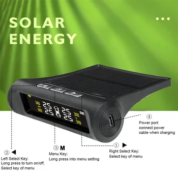 Solar Power Car TPMS Tyre Pressure Monitoring System Auto Security Alarm Systems Digital LCD Display Tyre Pressure Sensor
Solar Power Car TPMS Tyre Pressure Monitoring System Auto Security Alarm Systems Digital LCD Display Tyre Pressure Sensor