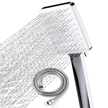 Shower Head with Hose, Pressure Shower Heads with Hose 1.5M, Universal Shower Head and Hose Set with 6 Settings Spray