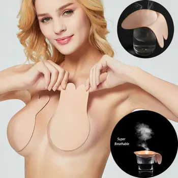 Silicone Breast Petal Womens Invisible Push Up Bra Strapless Backless Self Adhesive Gel Magic Sticker Nude Black For Lady Women 
Silicone Breast Petal Womens Invisible Push Up Bra Strapless Backless Self Adhesive Gel Magic Sticker Nude Black For Lady Women